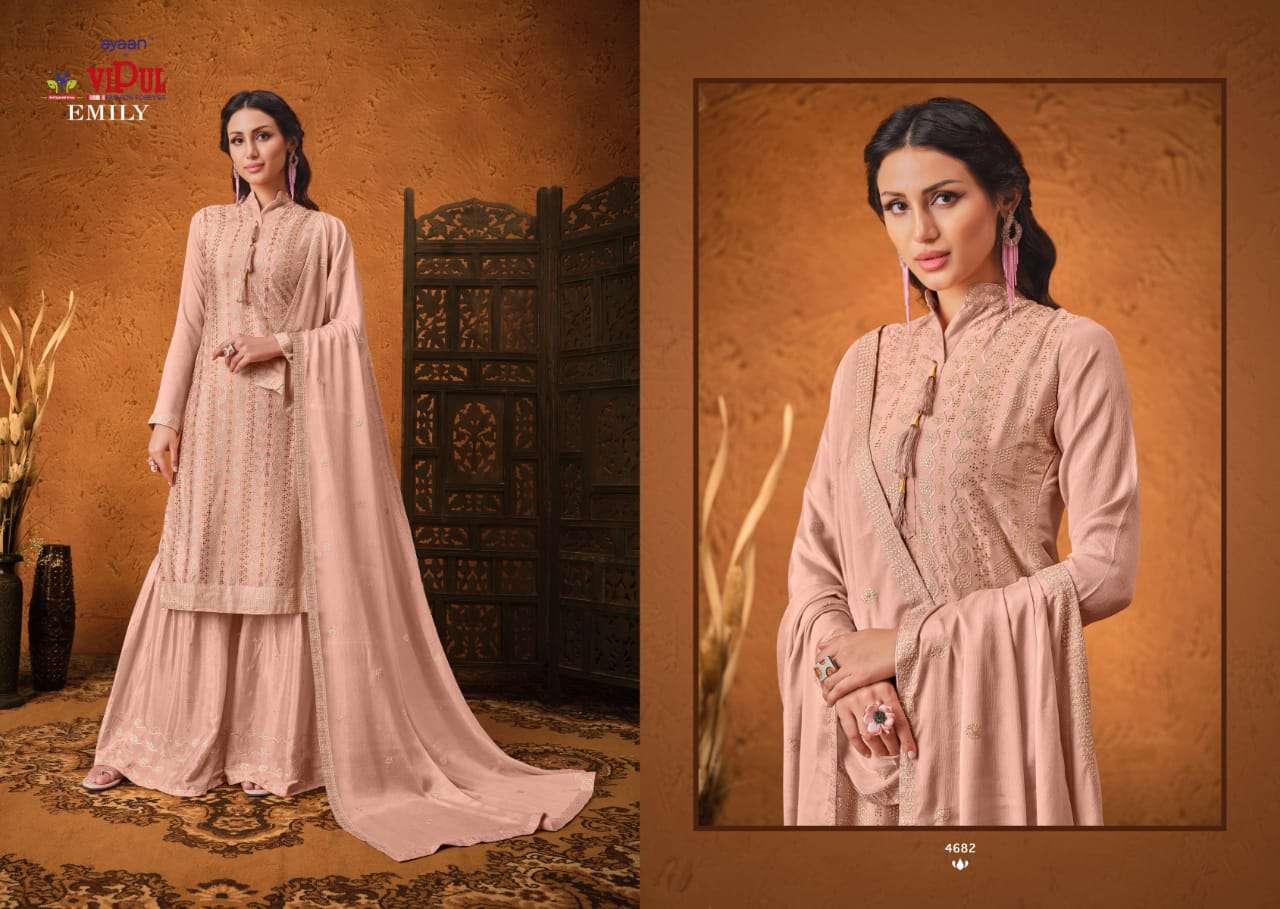 VIPUL EMILY CHINON SEQUENCE WITH HAND WORK SALWAR KAMEEZ COL...