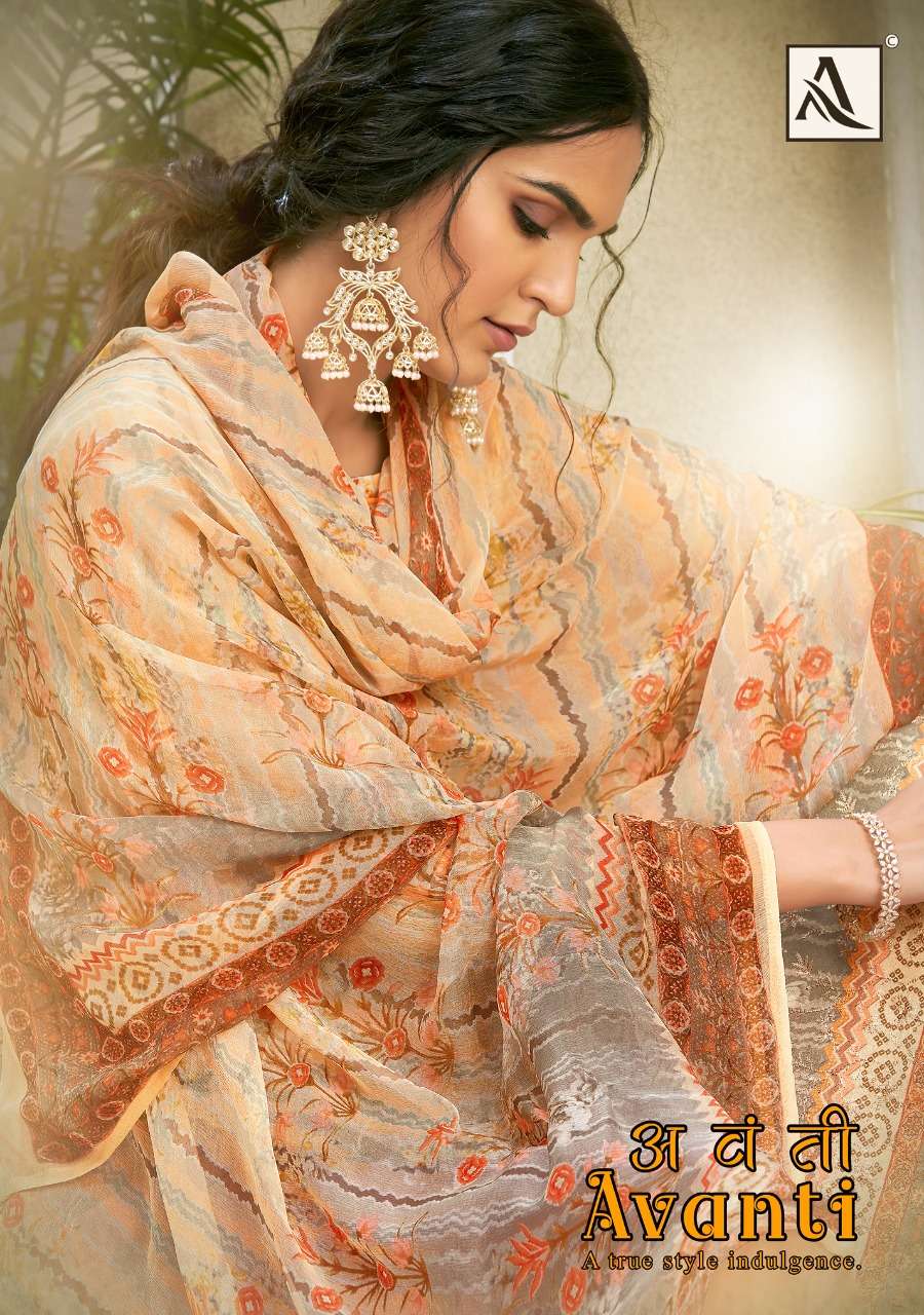 Alok Suits Avanti Jam Digital Print With Embroidery Work Dre...