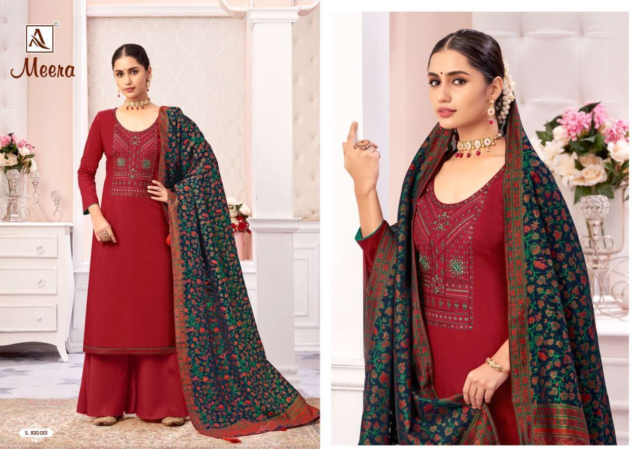 Alok Suits Meera Vol 2 Pure Jam Cotton Dyed With Fancy Embro...