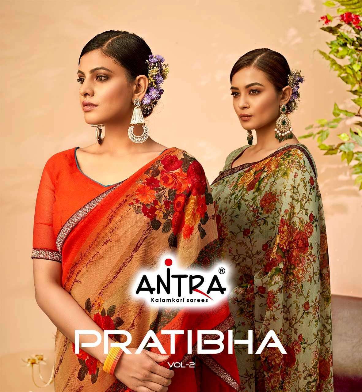 Antra Pratibha Vol 2 Chiffon Printed Regular Wear Sarees col...