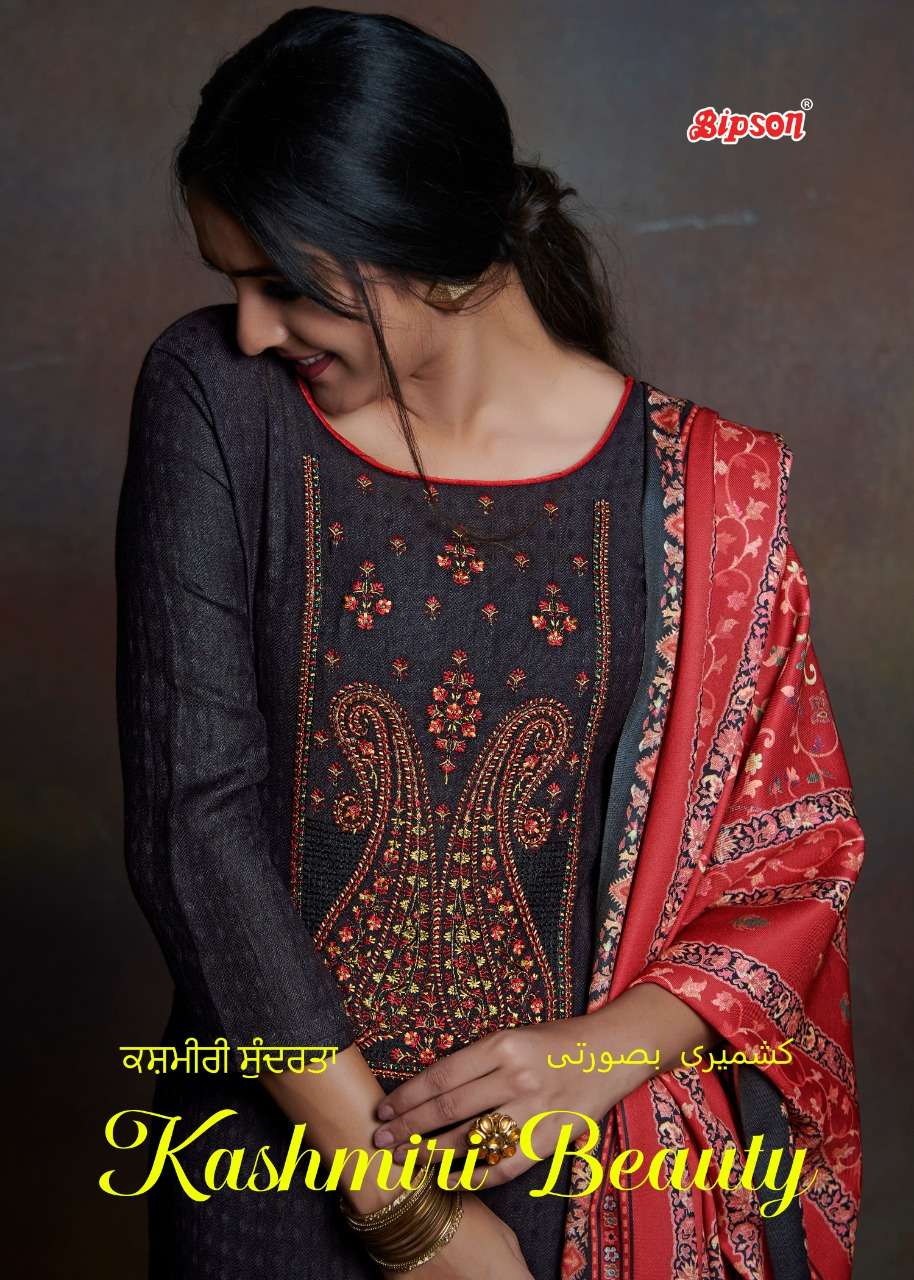 Bipson Kashmiri Beauty 1100-1103 Series Woolen Pashmina With...