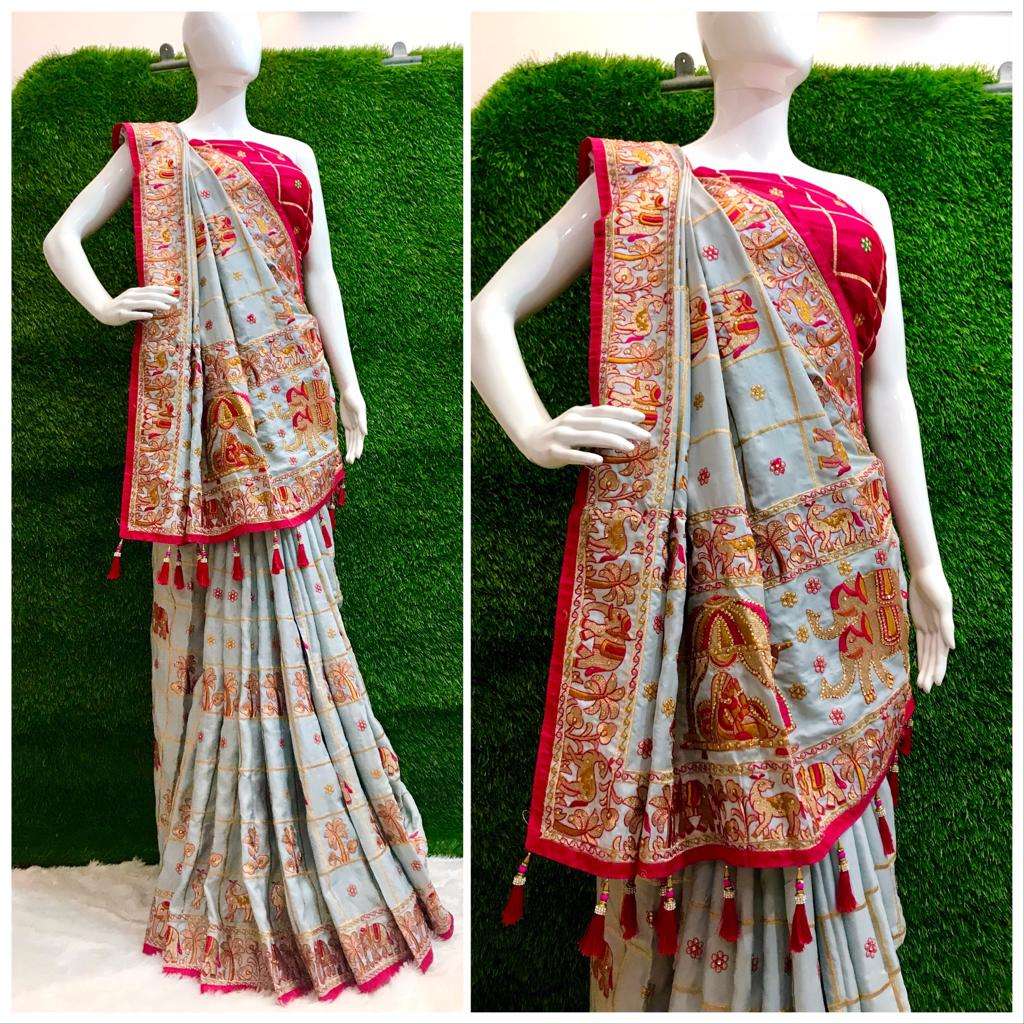 Bridal Rubby Silk Designer Saree Collection AT WHOLESALE ART...