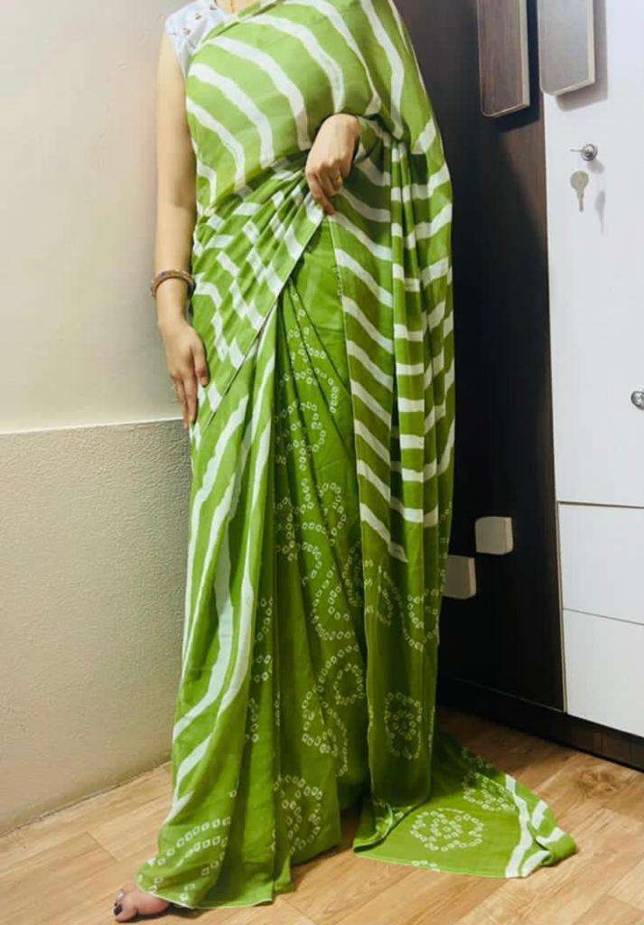 Daily Wear Fancy Bandhani Lehariya Sarees Collection 02