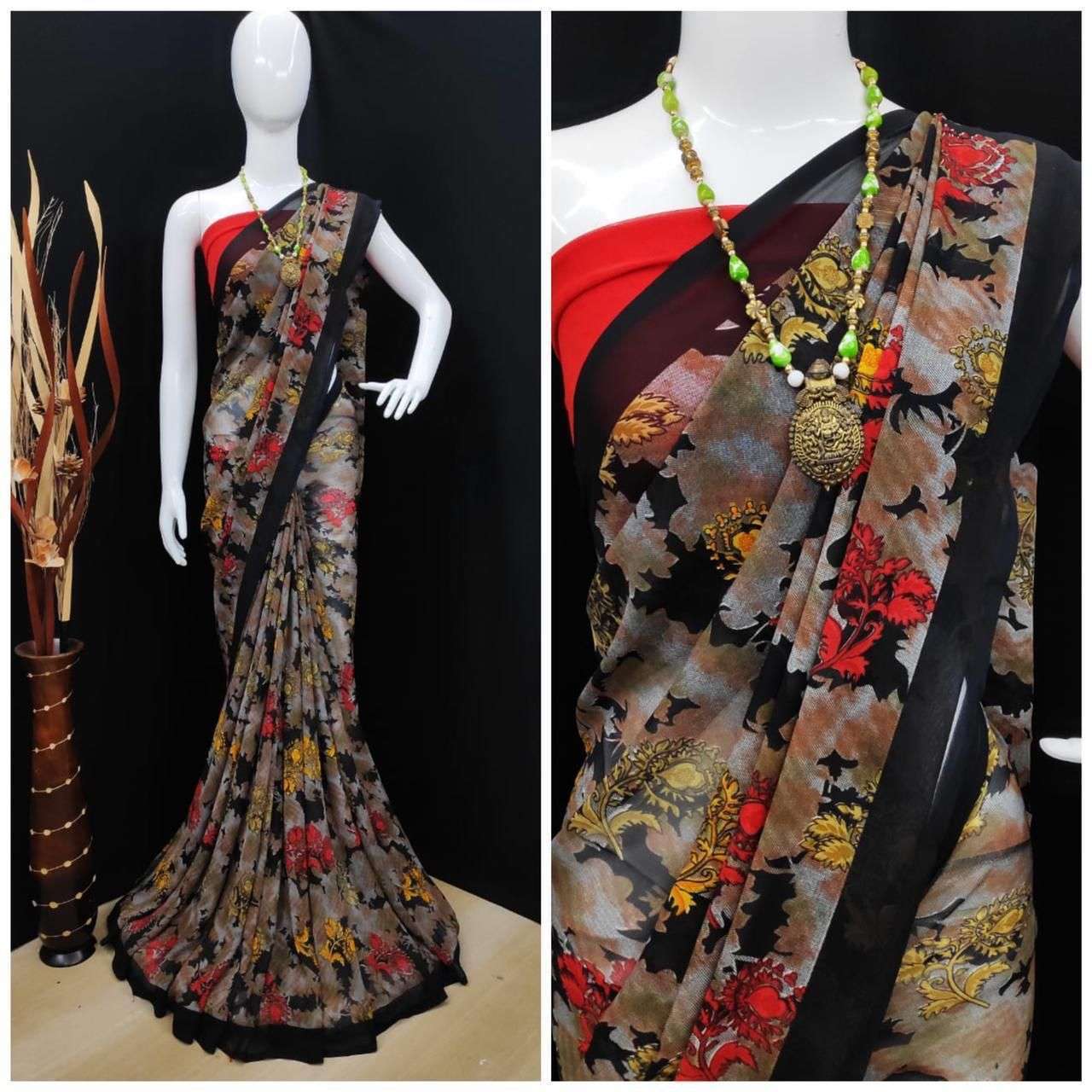 Daily Wear Weightless Fancy Printed Saree Collection 01