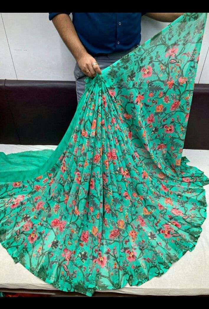 Daily Wear Weightless Fancy Printed Saree Collection 04