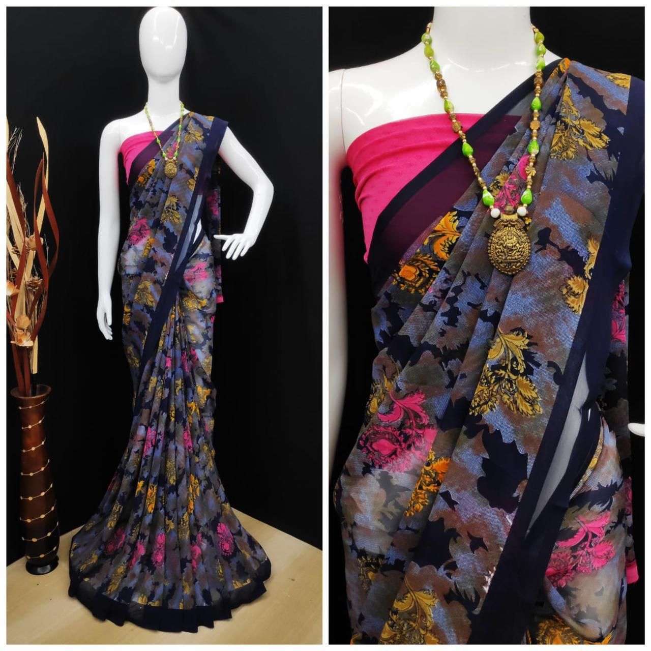 Daily Wear Weightless Fancy Printed Saree Collection 06