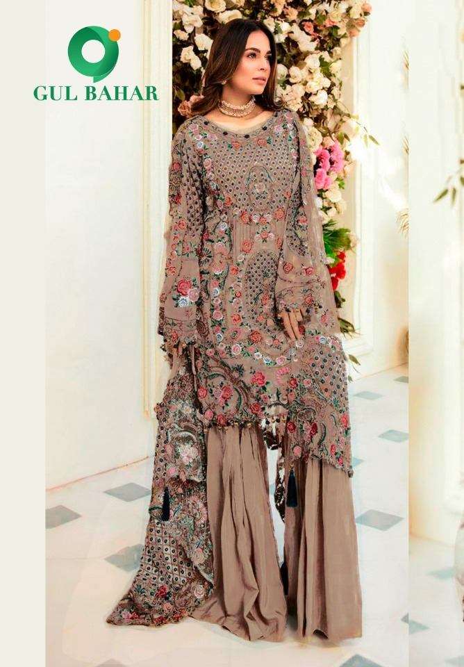 Gul Bahar Colour Hits Vol 1 Heavy net With Embroidery Work P...