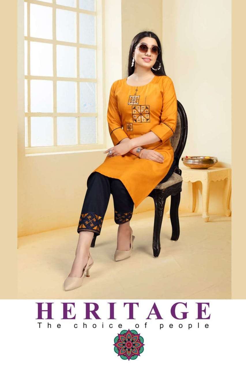 Heritage Cotton kurti With pant Collection