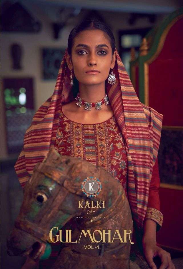 Kalki fashion Gulmohar Vol 4 Pashmina Handloom Jacquard Weav...