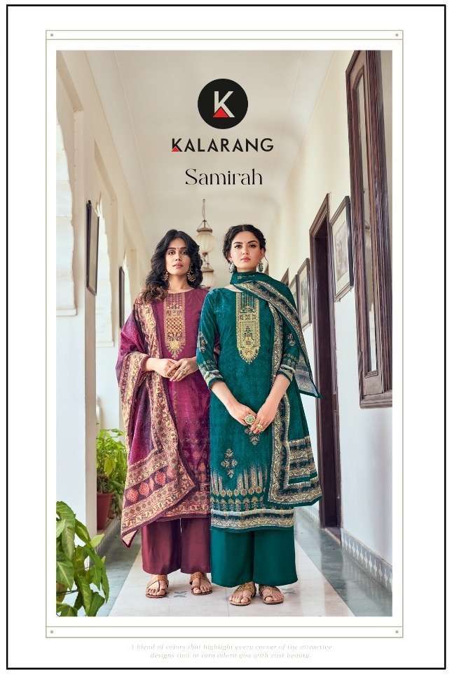 Kessi fabrics Kalarang Samirah Velvet Digital print With Wor...