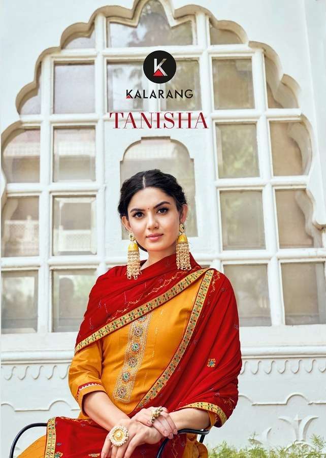 Kessi Fabrics Kalarang Tanisha Jam silk Cotton With Sequence...