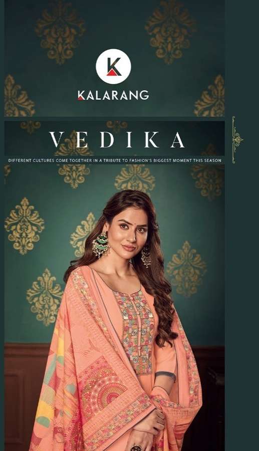 kessi fabrics Kalarang Vedika Muslin With fancy Work Dress M...