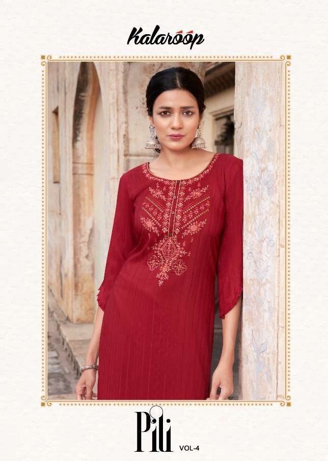 Kessi fabrics Kalaroop Kajree Pili Vol 4 Fancy Lining With W...