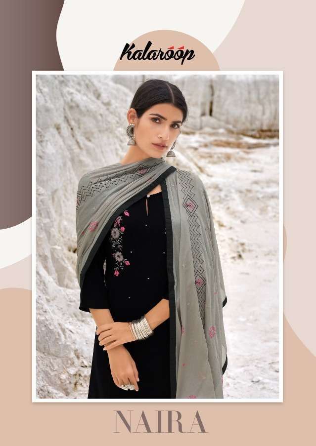 Kessi fabrics Kalaroop Naira Fiona Silk With Khatli Work rea...