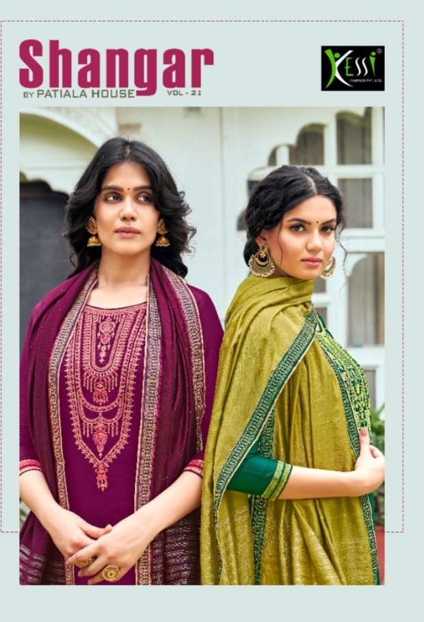 Kessi Fabrics Shangar Patiala House Vol 21 Jam Silk With hea...