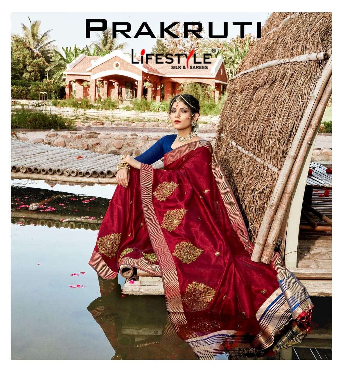 Lifestyle Prakruti Vol 1 Silk with Embroidery Work Sarees co...