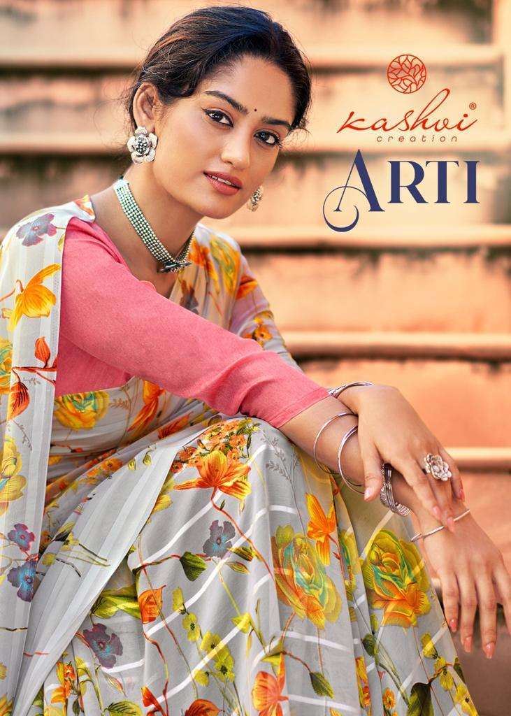 LT Fabrics Kashvi Arti Weightless Printed Sarees collection