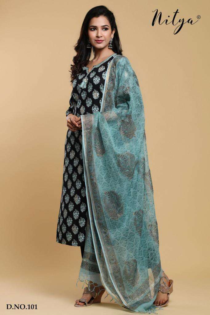 LT fabrics Nitya D_no 101 Rayon print Top With Bottom Dupatt...
