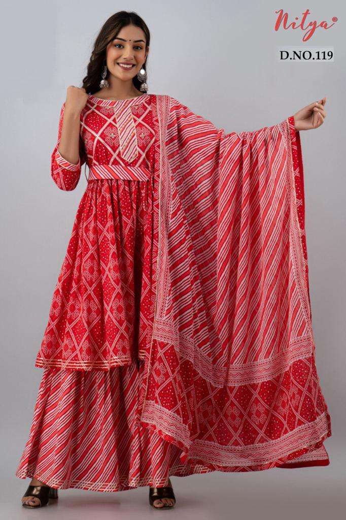 LT Fabrics Nitya Design 119-120 series Top With Sharara Dupa...