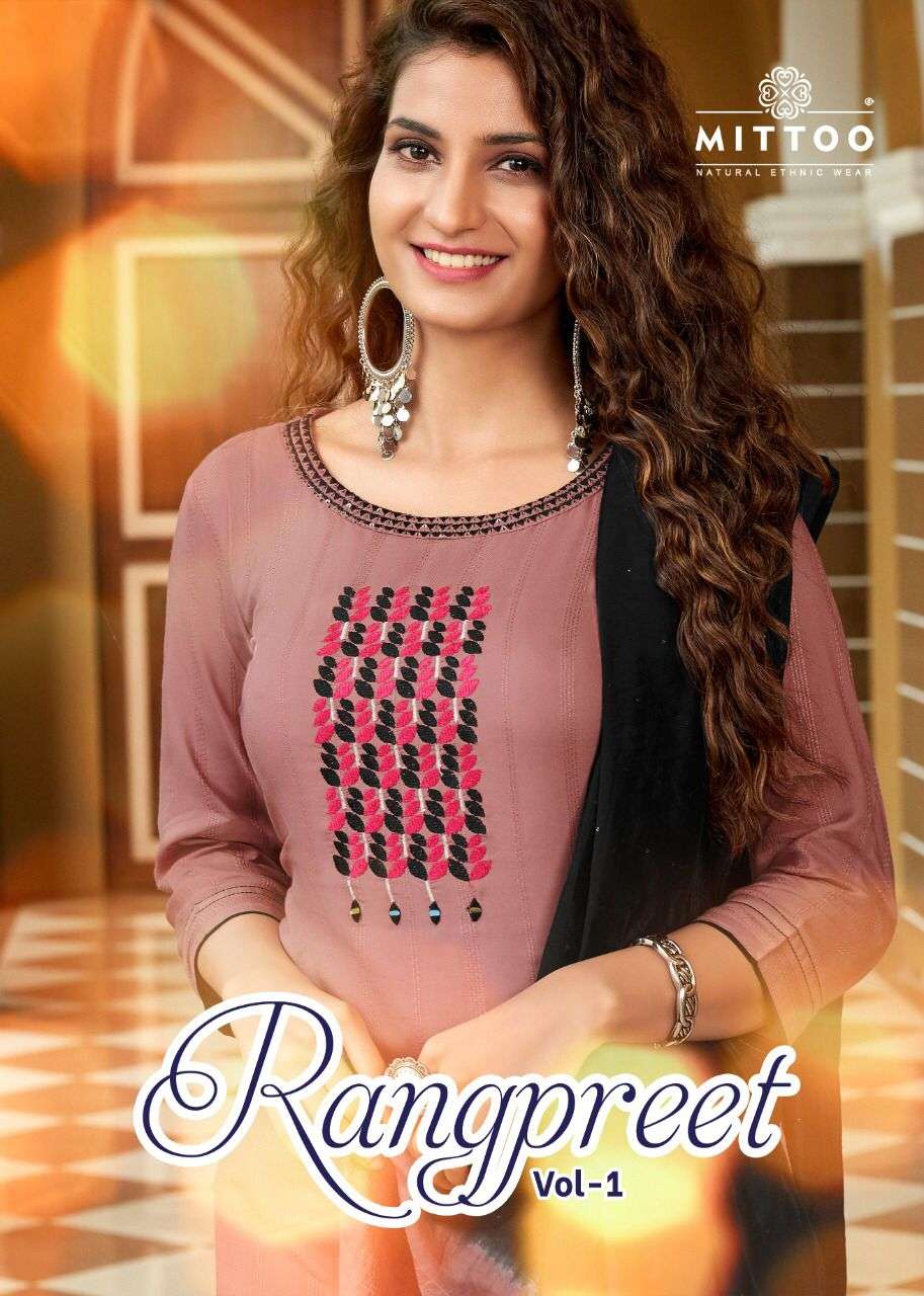 Mittoo Fashion Rangpreet Vol 1 Rayon weaving With Embroidery...