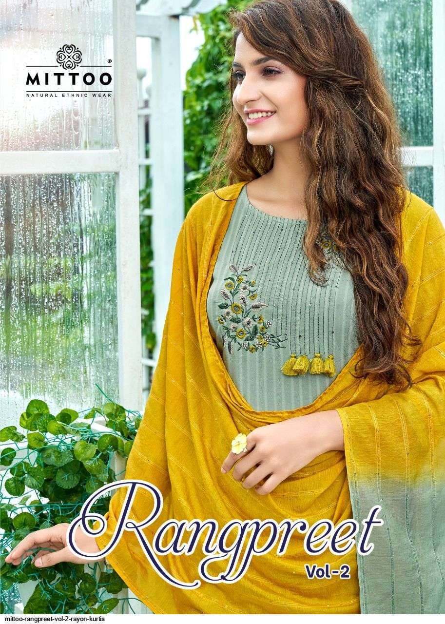 Mittoo Fashion Rangpreet Vol 2 Rayon With Embroidery hand wo...