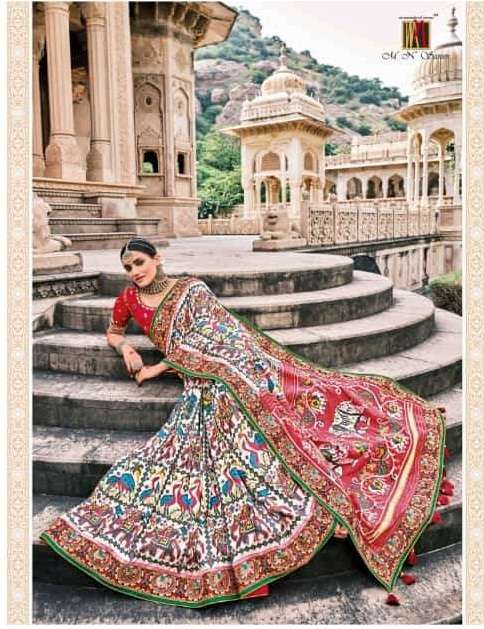 MN Raj Gharana 5801-5819 Series Patola silk Wedding Sarees c...