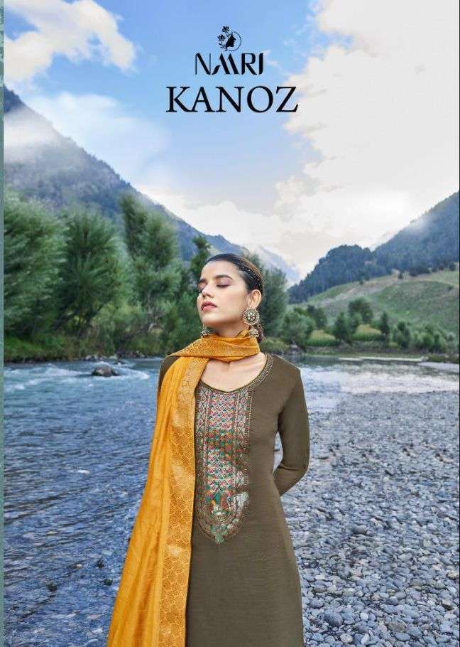 Naari Kanoz Silk With Embroidery Work Dress material Collect...