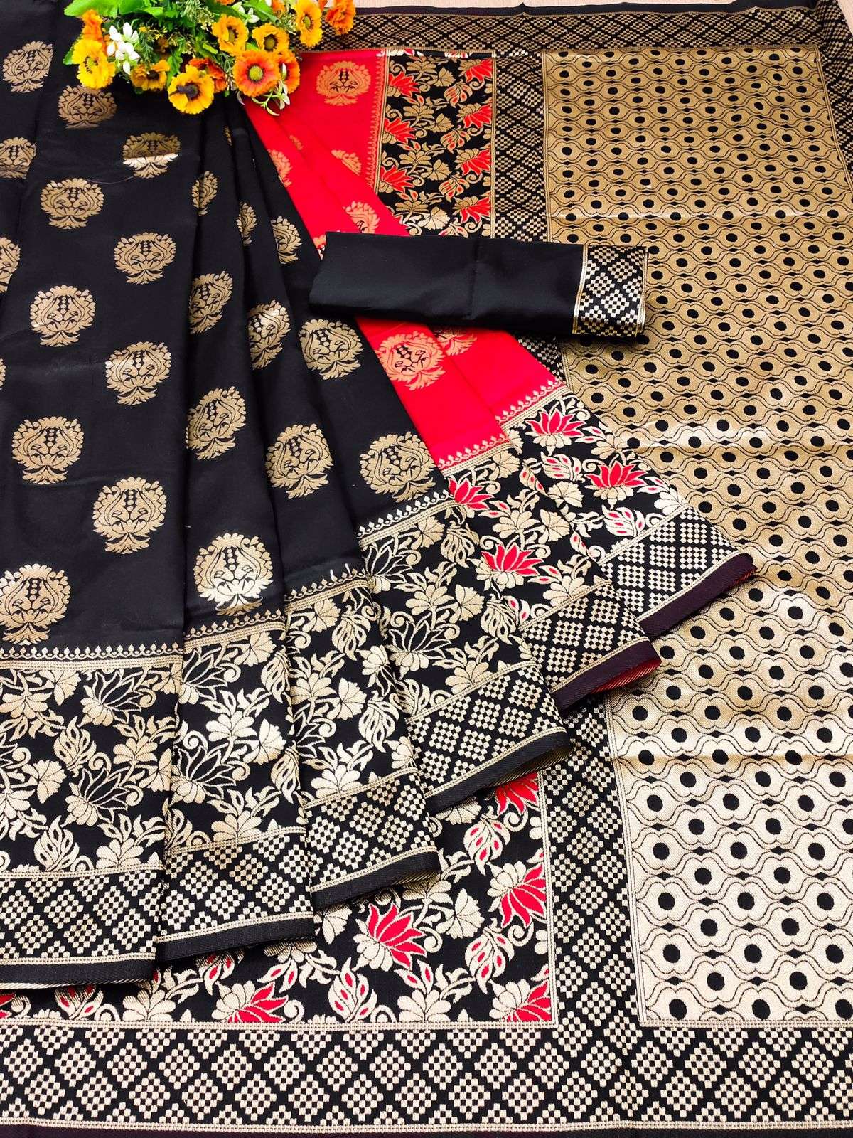 Neeva lichi silk with jaquard work saree collection 