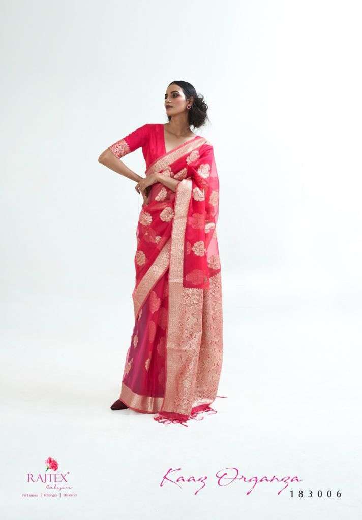 Rajtex Kaaz Organza Silk Weaving Sarees Collection 04