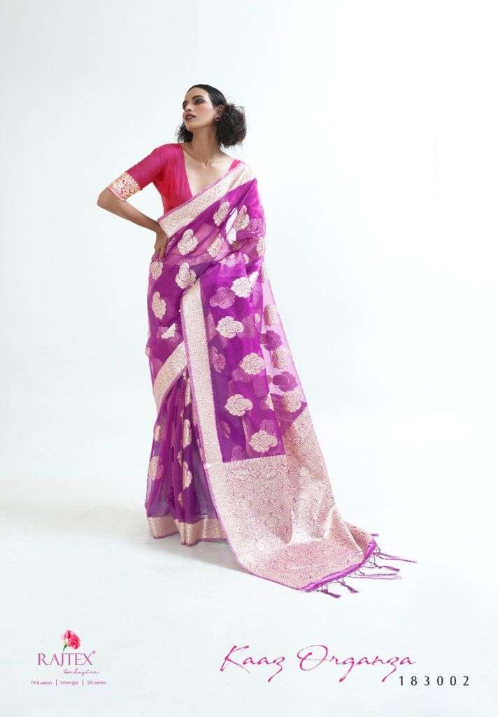 Rajtex Kaaz Organza Silk Weaving Sarees Collection 05