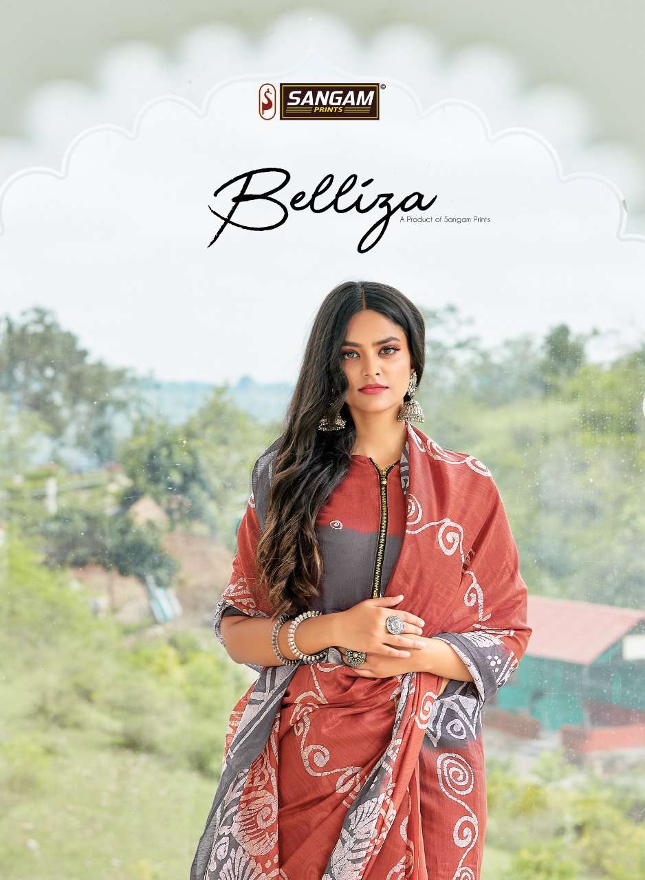 SANGAM PRINT BELLIZA COTTON WITH PRINTED SAREE COLLECTION AT...