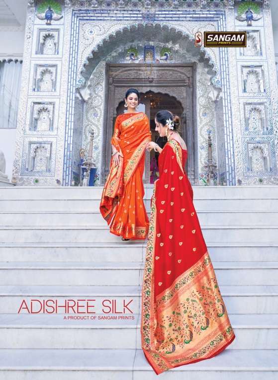 SANGAM PRINTS ADISHREE SILK TRADITIONAL SAREE COLLECTION