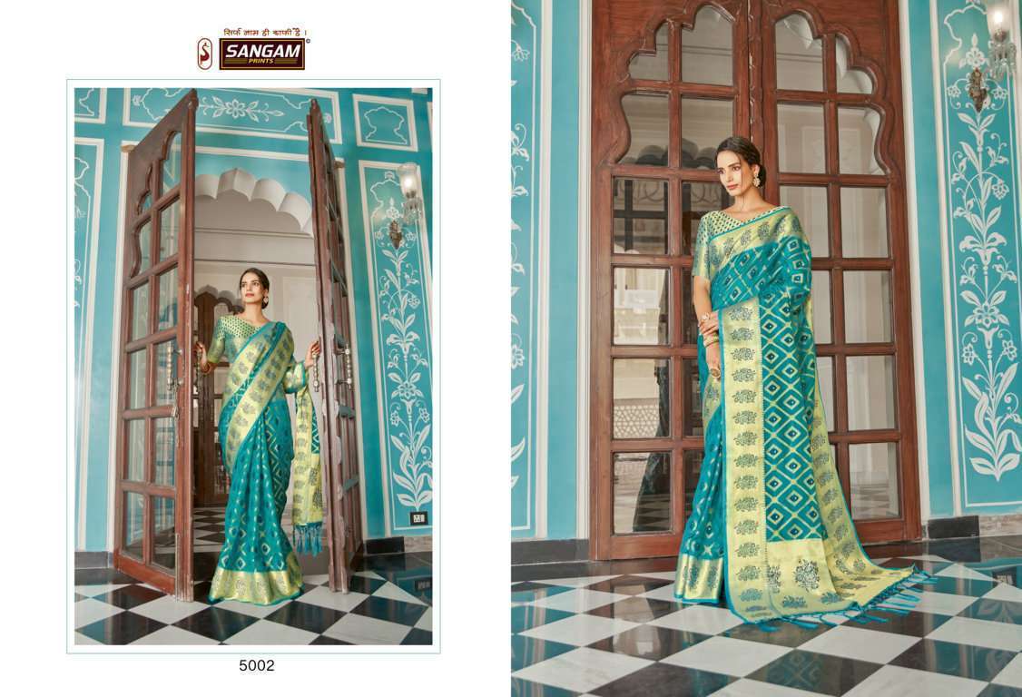 Sangam Prints Mugdha Organza Weaving Sarees Collection 02