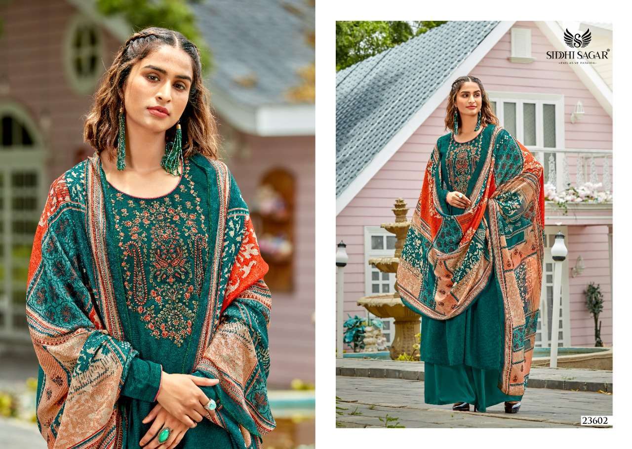 Siddhi Sagar Belle Pashmina Print With Fancy Embroidery Work...