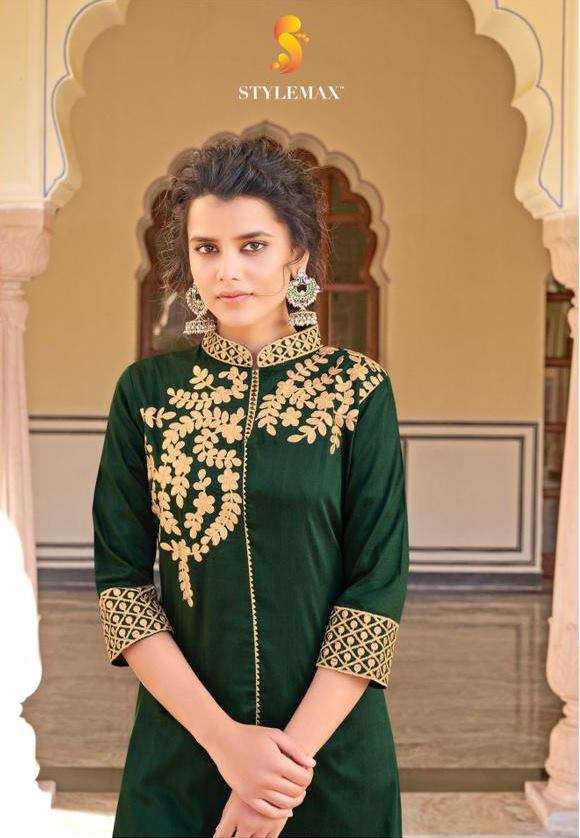 Stylemax Ameera Vol 1 Viscose With Embroidery Work Kurti Wit...