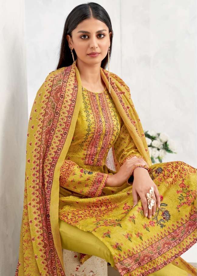Suryajyoti Nushrat Vol 4 Cotton Satin Printed Dress Material...