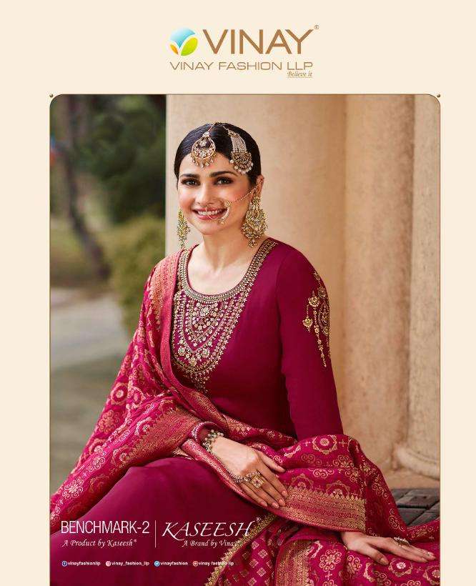 Vinay Fashion Kaseesh Benchmark Vol 2 barfi Silk With Embroi...