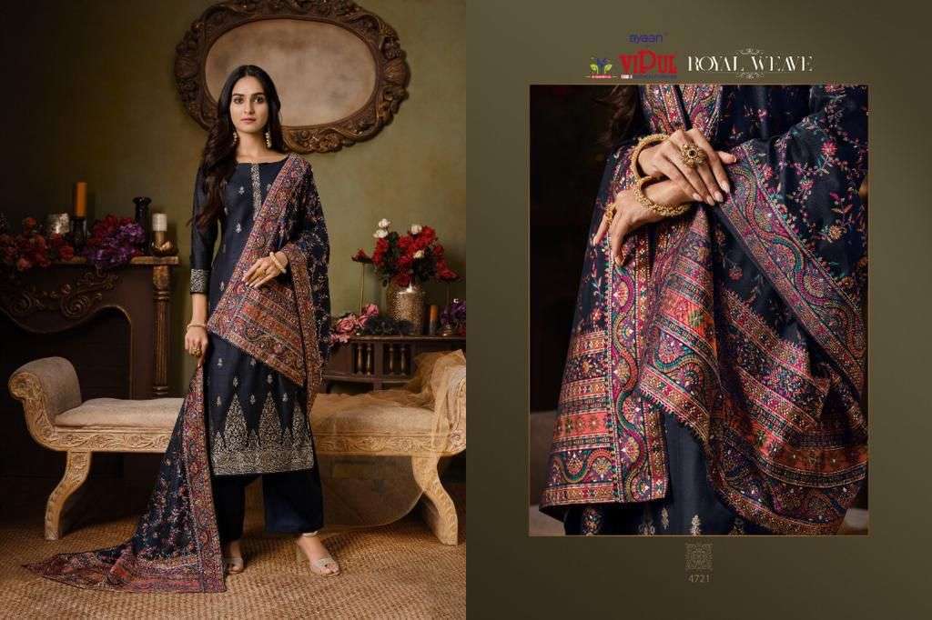Vipul Royal Weave Silk Jacquard With Swarovski Work Salwar K...