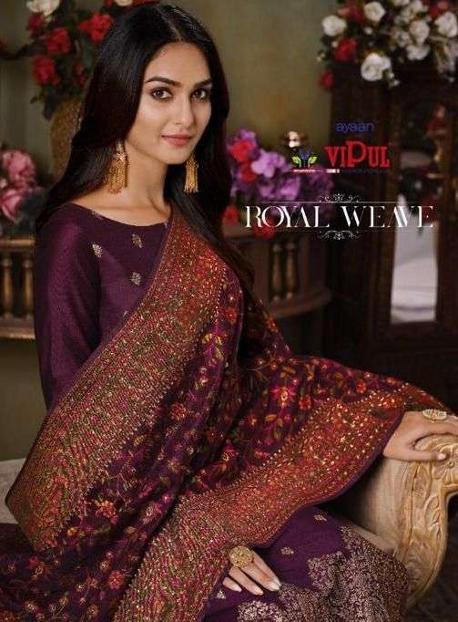 Vipul Royal Weave Silk jacquard With Swarovski Work Salwar K...