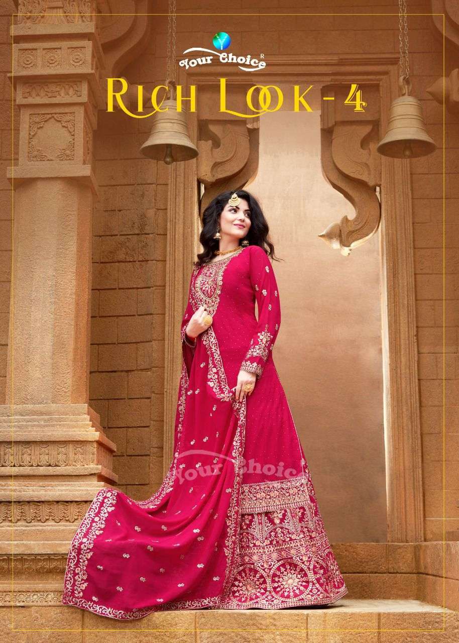 Your Choice Rich look Vol 4 Georgette With Embroidery Work S...