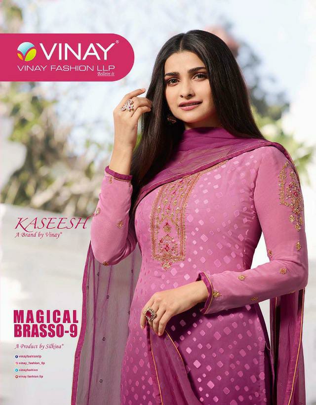 Vinay Fashion Kaseesh Magical Brasso Vol 9 Shaded Brasso Wit...