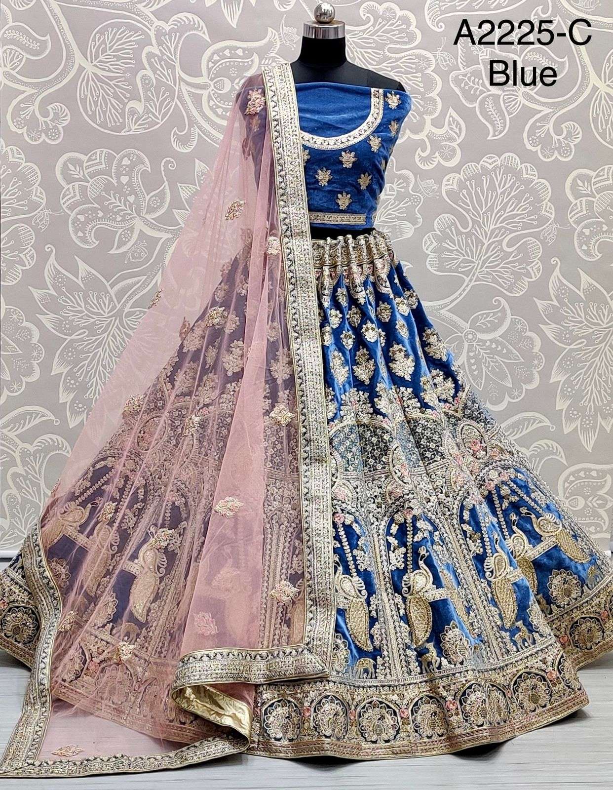A2225 Designer lehenga choli bridal wear collection at whole...