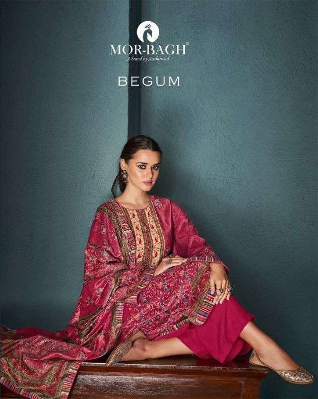 Aashirwad creation mor Bagh Begum Velvet Digital print Dress...