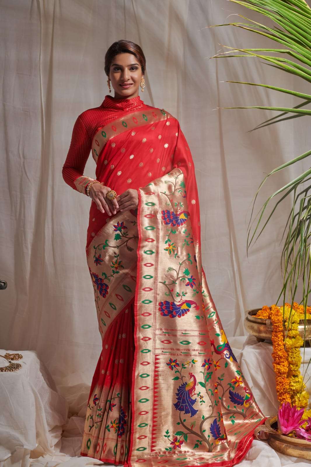 Alesa pure silk traditional paithani saree collection