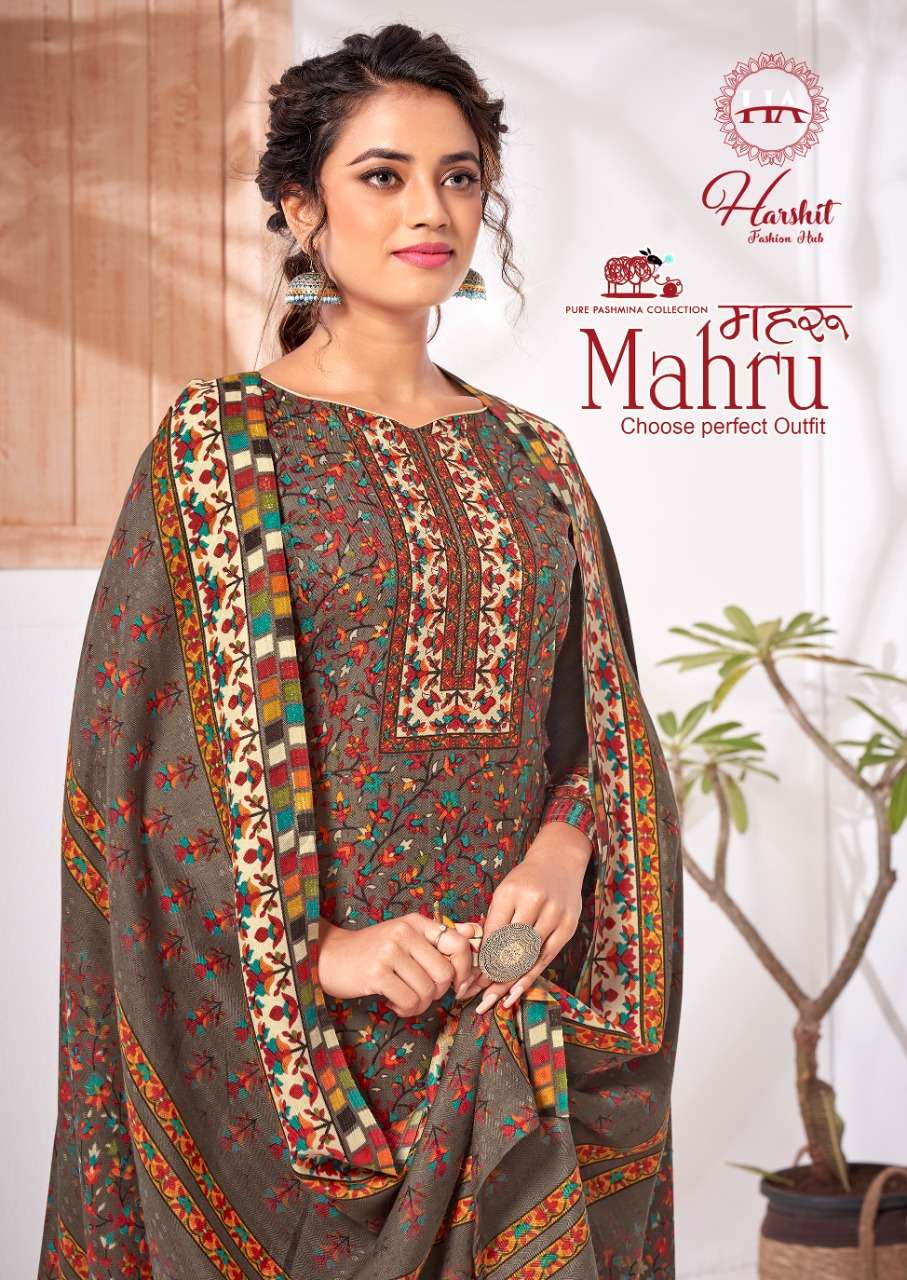 Alok Suits harshit Mahru Wool Pashmina Digital print Suits c...