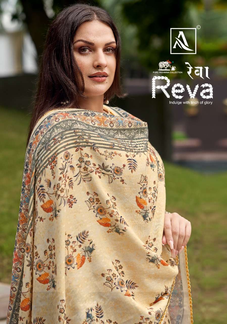 Alok Suits Reva Wool Pashmina Digital print With Embroidery ...