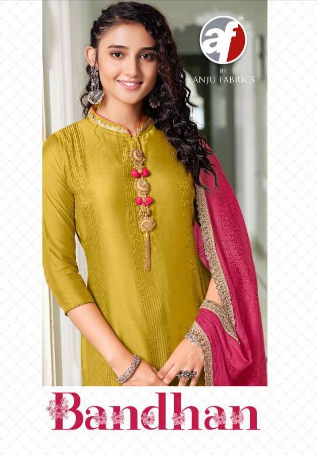 Anju Fabrics Bandhan Viscose with Sequence Work Kurti With p...