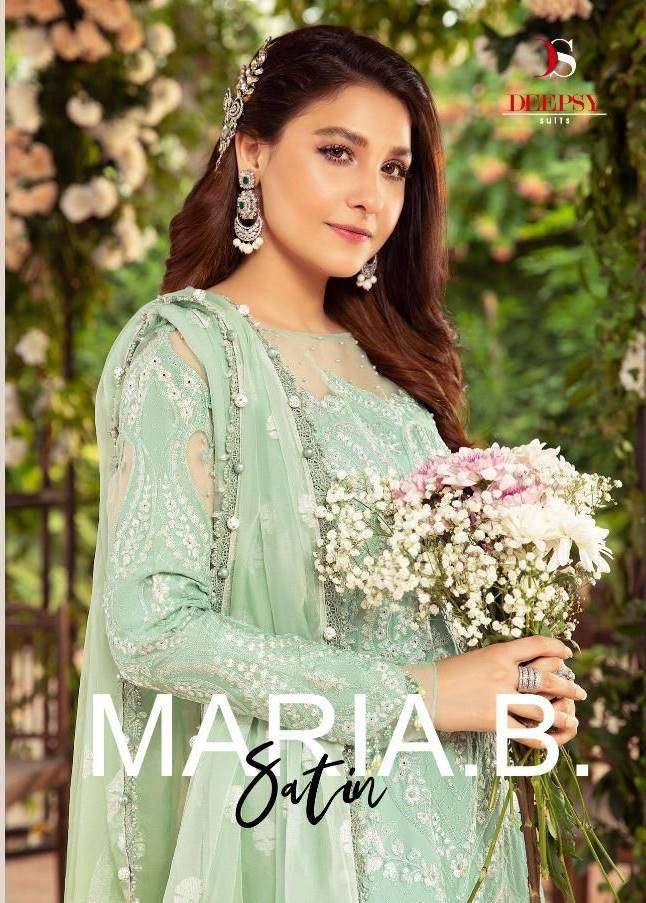 Deepsy Suits Maria B satin Silk With Embroidery Work Pakista...