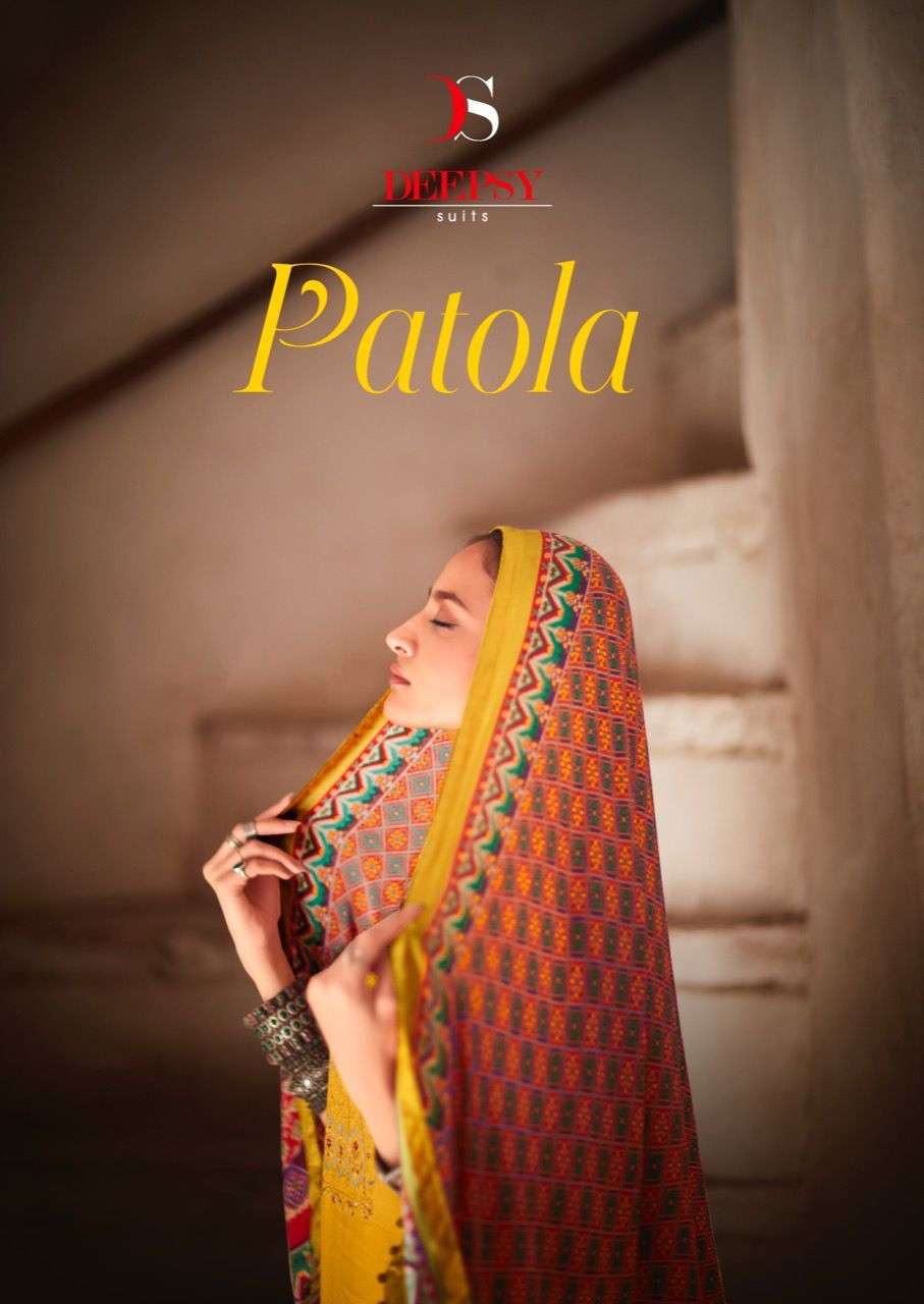 Deepsy Suits patola Silk With Embroidery Work Dress Material...