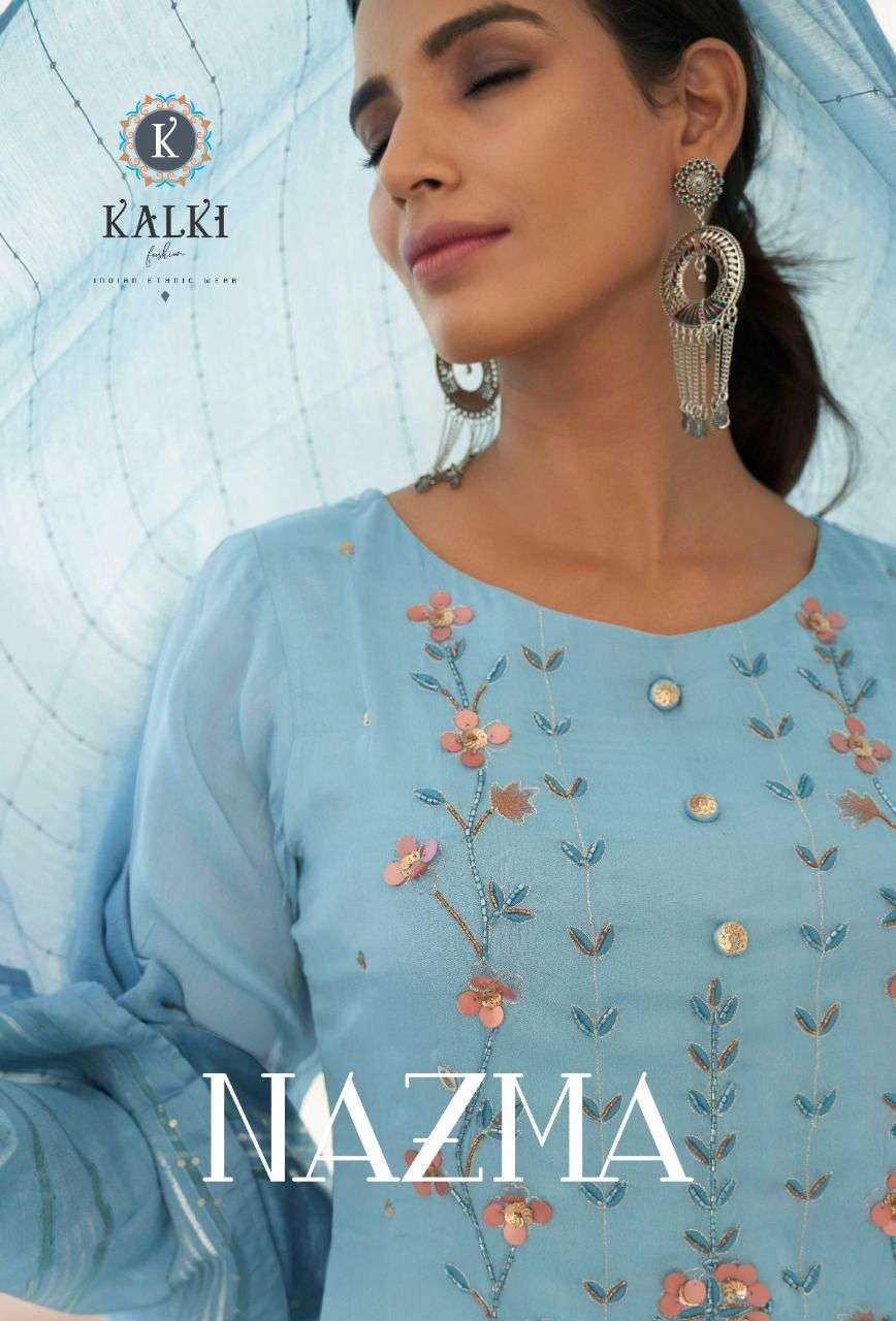 Kalki fashion Nazma Viscose Silk with Khalti work readymade ...